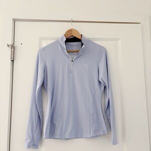 Rhoback Stateside Quarter Zip Pullover Polka Dot Performance Preppy